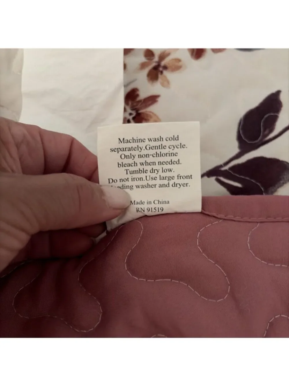 Vintage Quilted Bedspread W/ 2 Standard Shams Full Size Multicolor Floral Retro